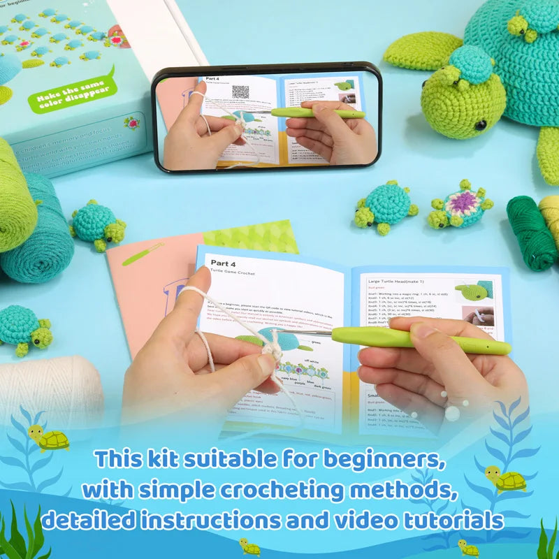 Crochet Kit for Beginners – Memory Matching Game with Video Tutorials & Accessories