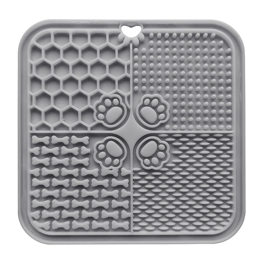 20cm Dog Lick Mat Large Square Dog Cat Pet Slow Feeder Feeding Lick Licking Mat Silicone Suction Cup