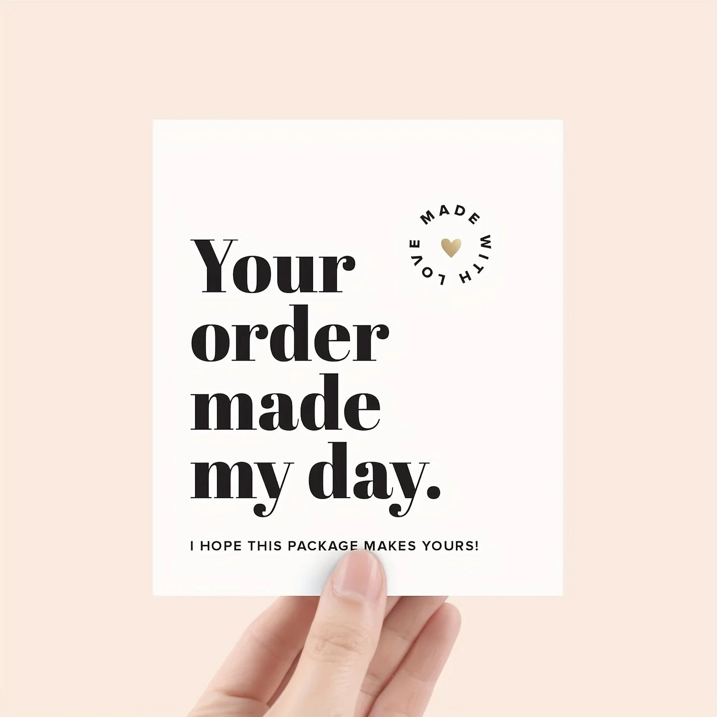 50pcs Thank You Cards – Small Business Appreciation Notes for Orders & Packaging