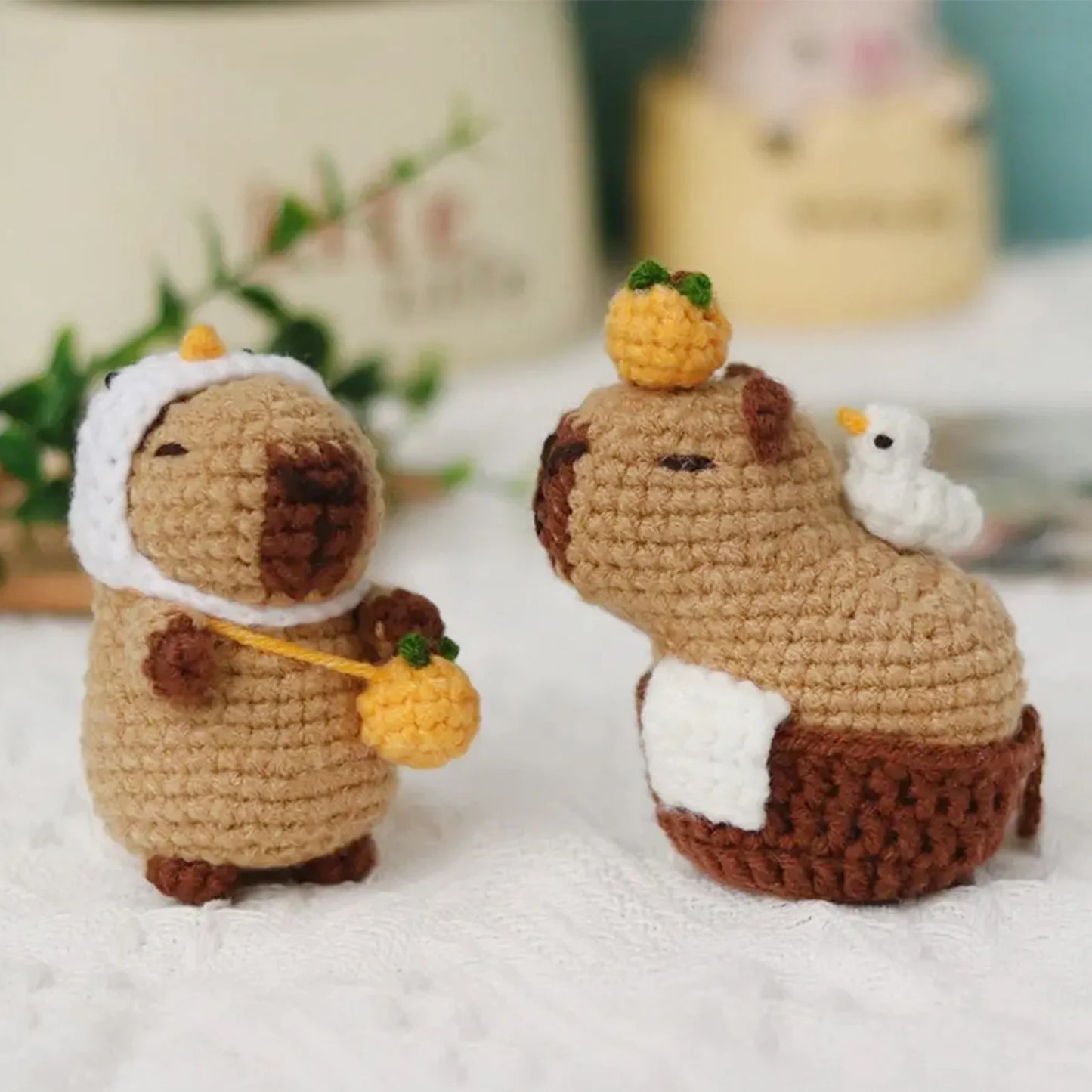 Capybara DIY Crochet Kits, Cute Animal Crochet Craft Kit Set for Beginners