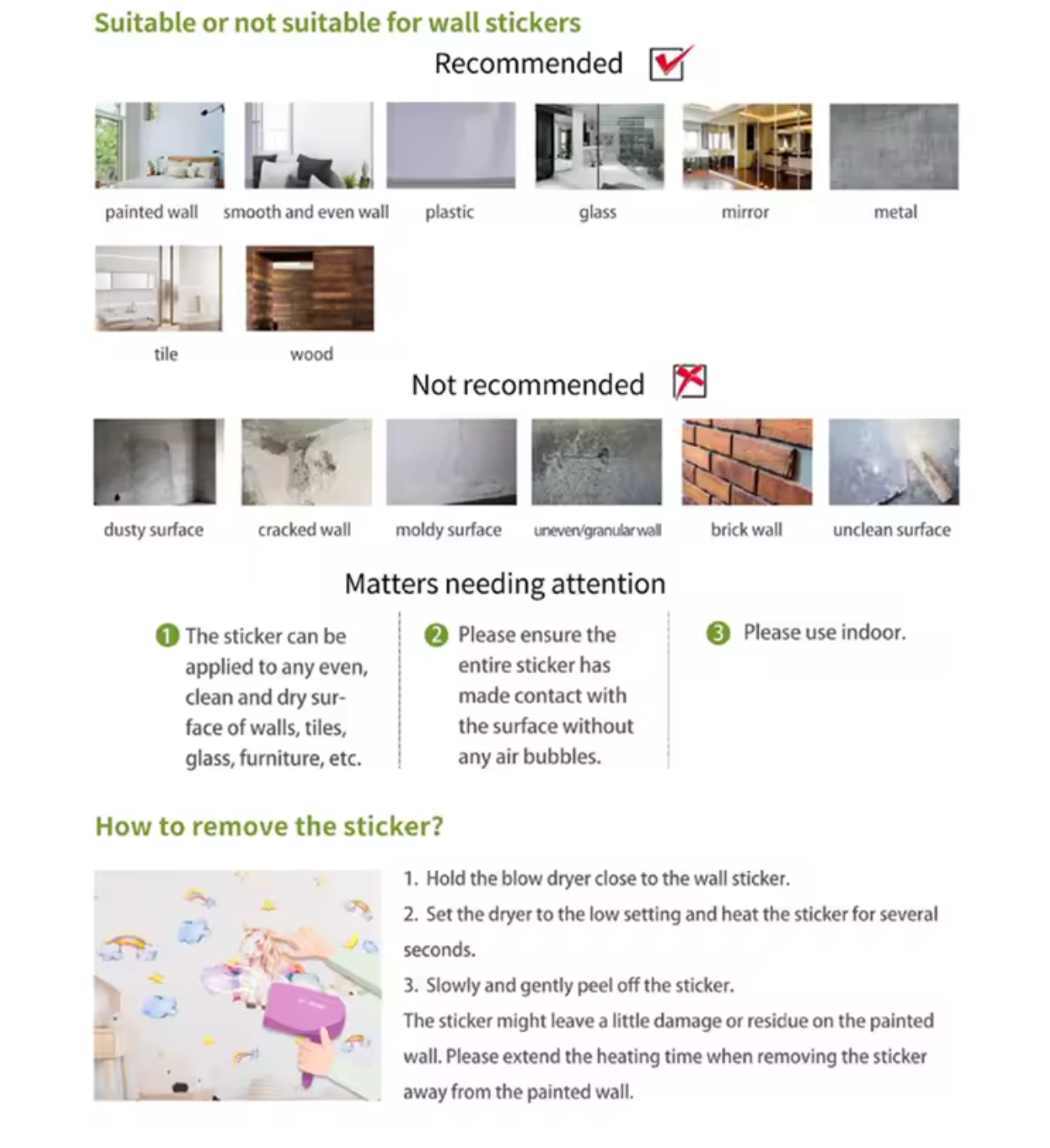 Dinosaur Wall Decals – Cartoon Dino Adhesive Vinyl Sticker Set for Wall Decor