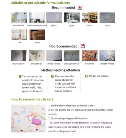 Dinosaur Wall Decals – Cartoon Dino Adhesive Vinyl Sticker Set for Wall Decor