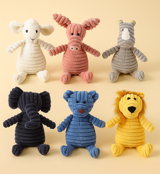 Animal Squeaky Dog Toy Plush – Soft Animal Chew for Small Medium Large Dog
