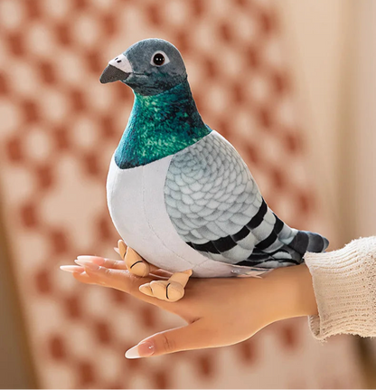 Lifelike 20cm Bird Plush – Dove, Pigeon & Magpie Designs