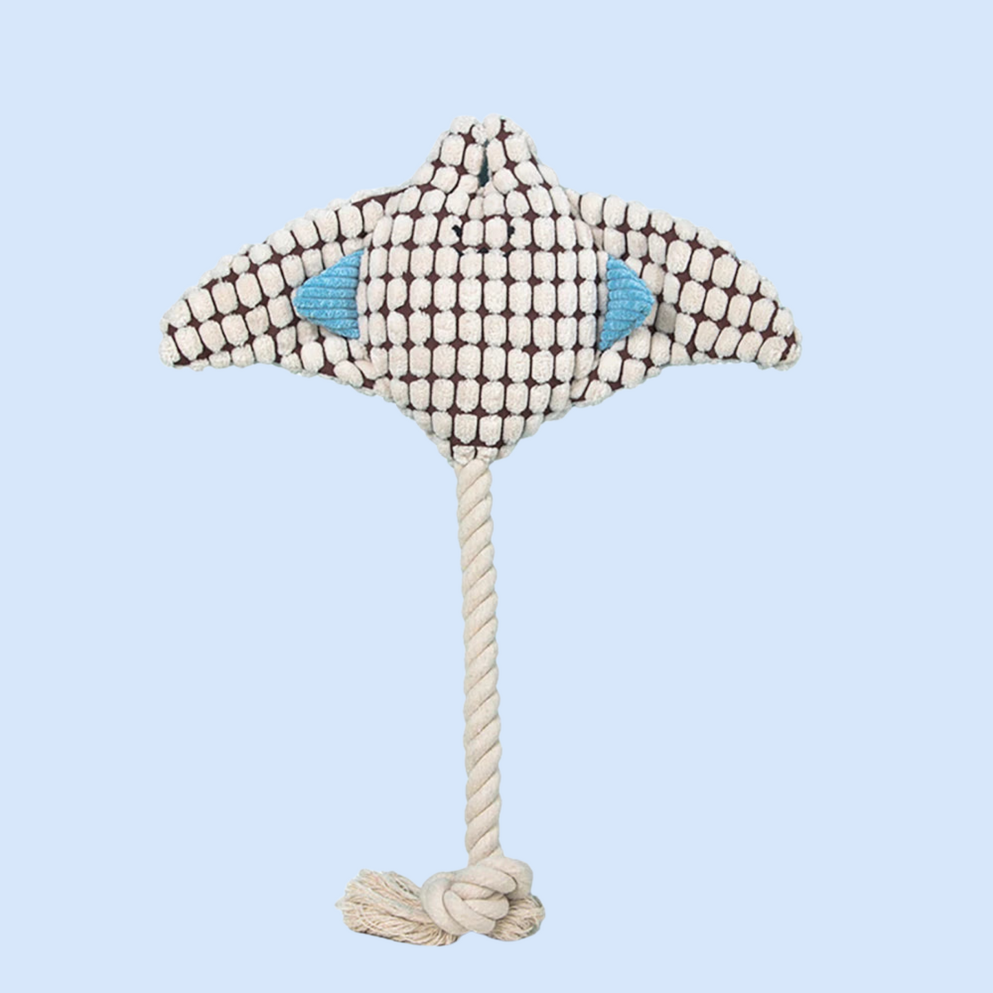 Manta-ray Squeaky Rope Dog Pet Toy – Tough Interactive Plush Toy for Small Medium Large Dog