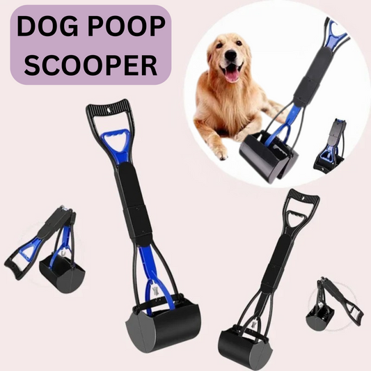 Foldable Dog Poop Scooper Grabber Long Handle Foldable Stainless Steel Poop Shovel Adjustable Portable Rust Proof