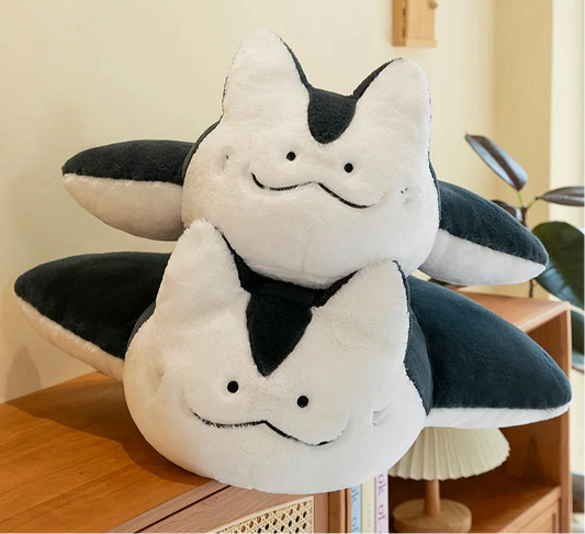 Cute 75cm/90cm Manta Ray Fish Cat Plush Toy – Soft Toy Stuffed Animal Cushion Pillow Kawaii