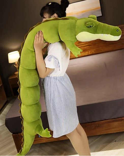 Giant Large Crocodile Plush Toy Pillow – Soft Stuffed Croc in 80–180cm, Multiple Colours