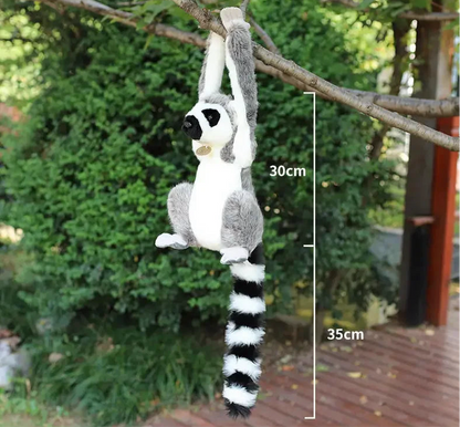 28cm Large Ring Tailed Lemur Plush Soft Toy – Short or Long Arms Hanging or Sitting