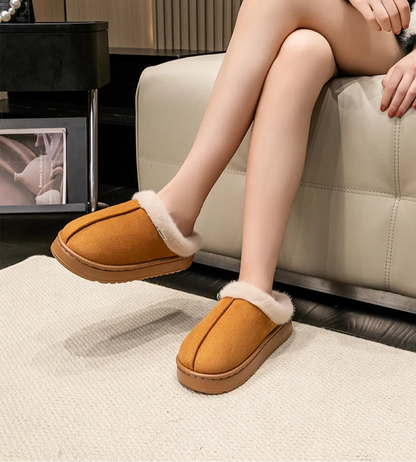 Women’s Men’s Unisex Slippers - Fluffy Thick EVA Sole Anti-Slip Indoor Slippers Warm for Winter Autumn