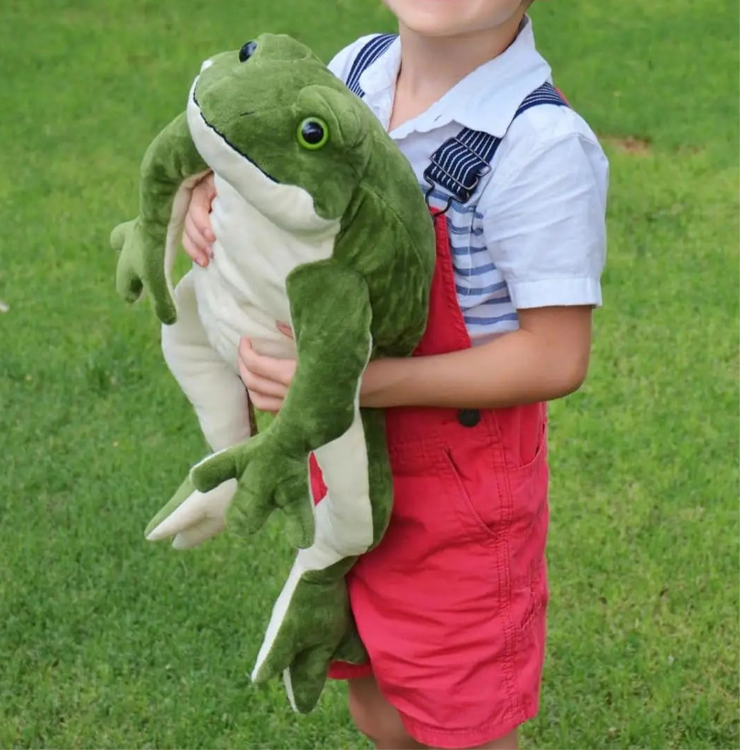Giant Frog Plush Toy – Soft Stuffed Animal Pillow in 28 cm & 58 cm