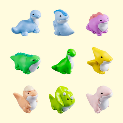 Mini Dinosaur Figurine Set – 10pcs Cute Cartoon Dino Desk Decor & Mini Landscape Toys