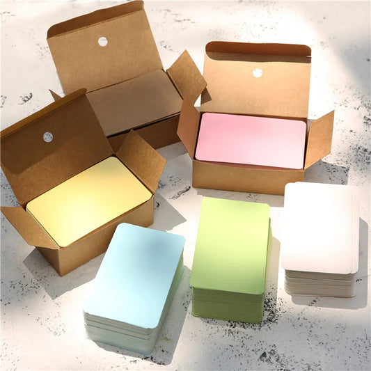 100pcs Kraft Paper Blank Cards – Message, Thank You, Business, Price Tags Bookmark Cards