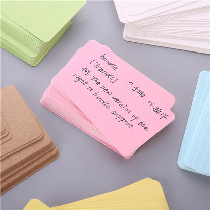 100pcs Kraft Paper Blank Cards – Message, Thank You, Business, Price Tags Bookmark Cards