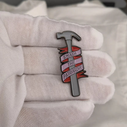 Smash the Patriarchy Feminist Movement Women’s Rights Enamel Brooch Lapel Pin Badge Feminism Power Strength