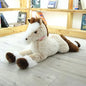 90cm Large Lying Horse Plush Soft Toy – Cuddly Grey or Brown