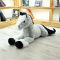 90cm Large Lying Horse Plush Soft Toy – Cuddly Grey or Brown