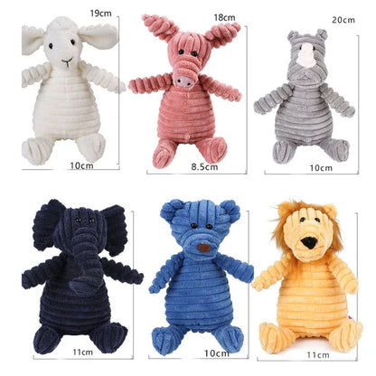 Animal Squeaky Dog Toy Plush – Soft Animal Chew for Small Medium Large Dog
