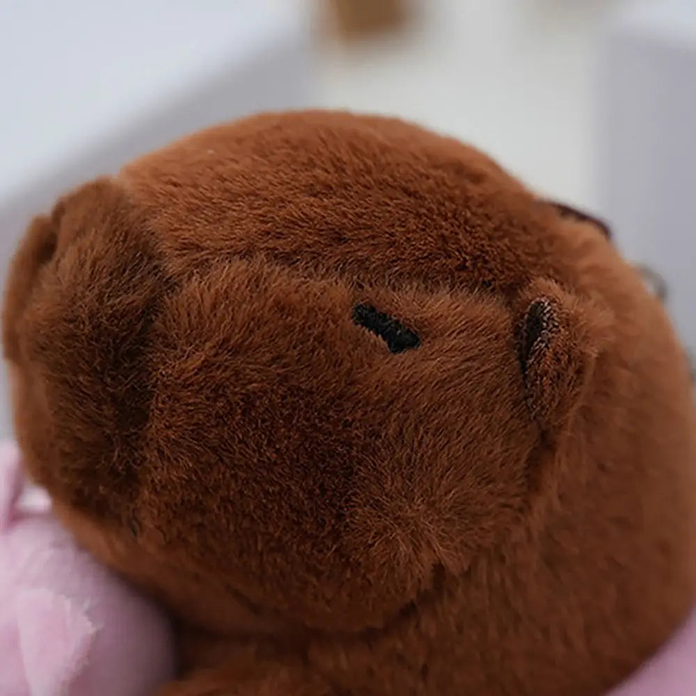 Capybara Plush Keychain with Swimming Swim Ring Float or Hoodie – Cute Mini Stuffed Animal Bag Charm