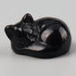 Crystal Sleeping Cat Figurines – Hand-Carved Natural Stone Animal Cats Figures for Chakra Energy Healing & Home Décor