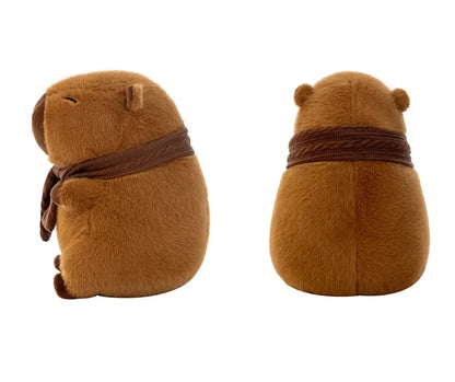 23/35CM Cute Capybara Plush Toy with Scarf -  Autumn Winter Seasonal