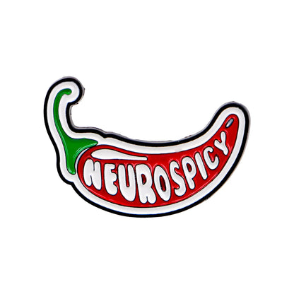 Neurospicy Funny Enamel Brooch Lapel Pin Badge Autism ADHD Neurodivergent