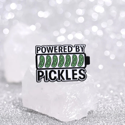 Pickles Lover Enamel Pin Badge Funny Cartoon Pickle Jar Brooches Lapel Bag Badge