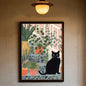 Funny Cute Black Cat Self Adhesive Posters – Retro Animal Wall Art Decoration Home Décor