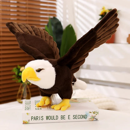 60cm/90cm Large Bald Eagle Plush Toy – Lifelike White-Head Eagle Bird Soft Stuffed Toy