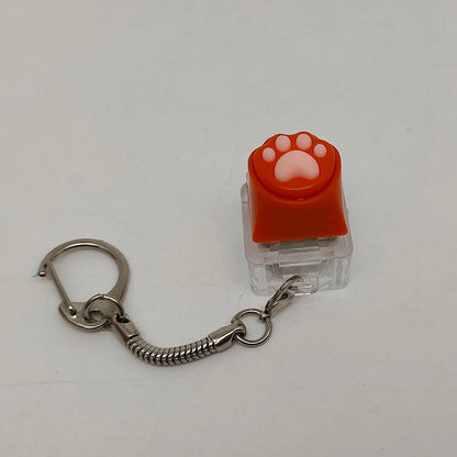 Paw Print Fidget Clicker Keyring – Stress Relief Keychain Anxiety ADHD