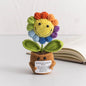 Crochet Knitted Flower Plant Pot - Desktop Emotional Support Gift Positivity Words of Encouragement Ornament - Perfect Gift