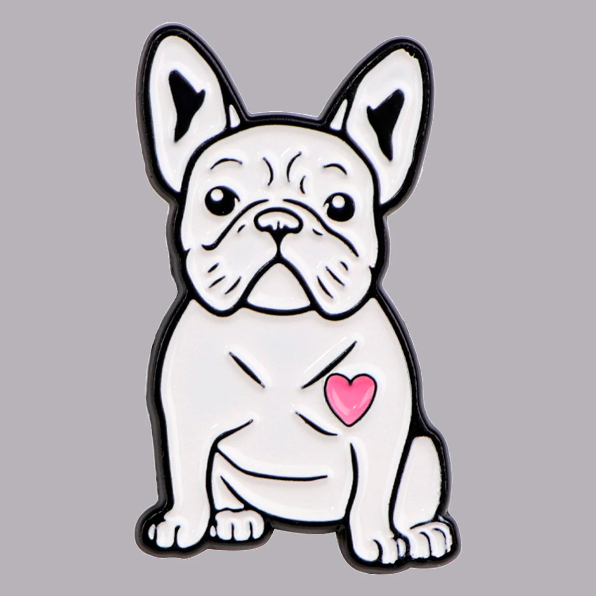 Dog Lover French Bulldog Enamel Brooch Lapel Pin Badge Novelty Gift