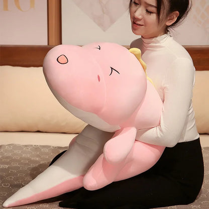 Giant 80-150cm Long Dinosaur Crocodile Plush – Soft Cartoon Plush in Green, Pink, Blue, Yellow, or Purple
