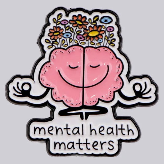 Mental Health Matters Enamel Brooch Lapel Pin Badge Gift ADHD Autism Anxiety Neurodivergent