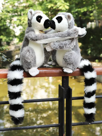 28cm Large Ring Tailed Lemur Plush Soft Toy – Short or Long Arms Hanging or Sitting