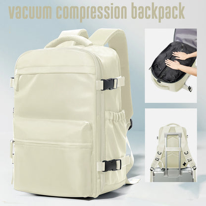 Expandable Vacuum Travel Luggage Backpack – Large Capacity Laptop Bag Men Women - Comes With Pump - Airback Smart Compression Backpack