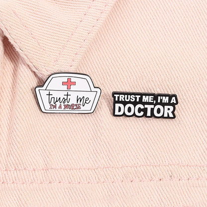 Funny Doctor Nurse Veterinarian Duck Dog Rat Enamel Brooch Lapel Pin Badge Novelty Gift