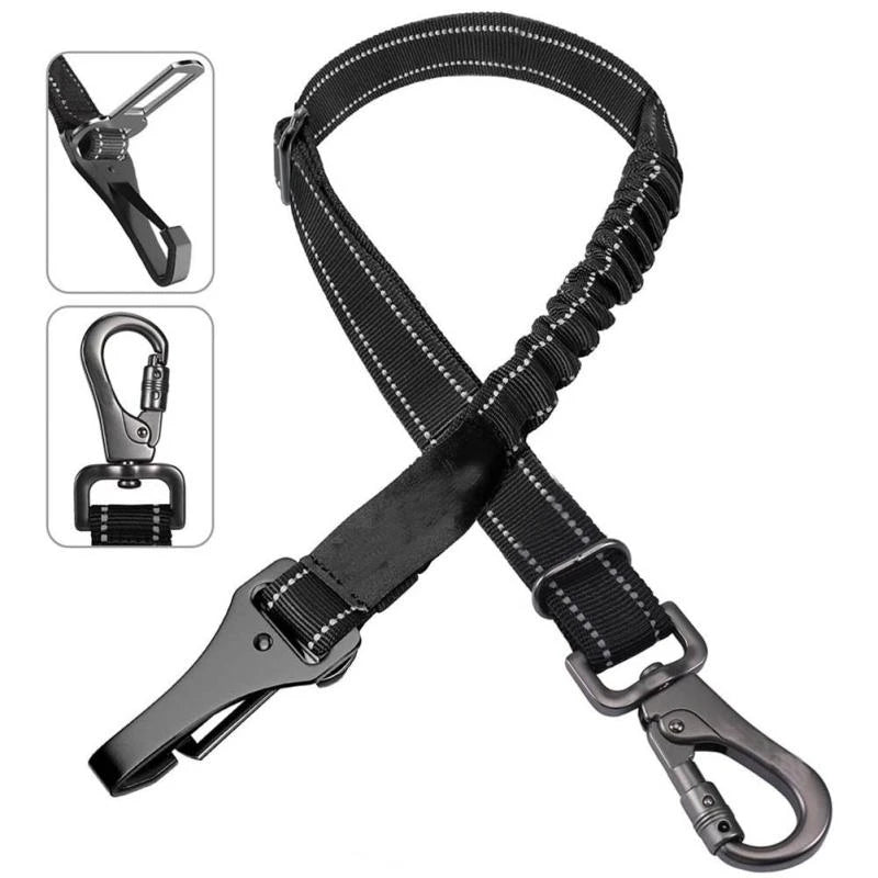 3-in-1 Adjustable Dog Car Seat Belt – Reflective Pet Travel Safety Lead for Small Medium & Large Dogs