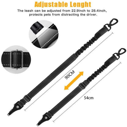 3-in-1 Adjustable Dog Car Seat Belt – Reflective Pet Travel Safety Lead for Small Medium & Large Dogs