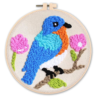 DIY 20cm Punch Needle Beginner Set Kit – Animal Designs Craft Embroidery