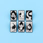 Mystic Black White Cats Tarot Card Design Enamel Pin Badges Moon Sun Strength Fortune Cat