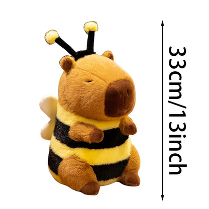 23cm/33cm Cute Capybara Plush in Bee Costume – Bumblebee Capybara Soft Toy
