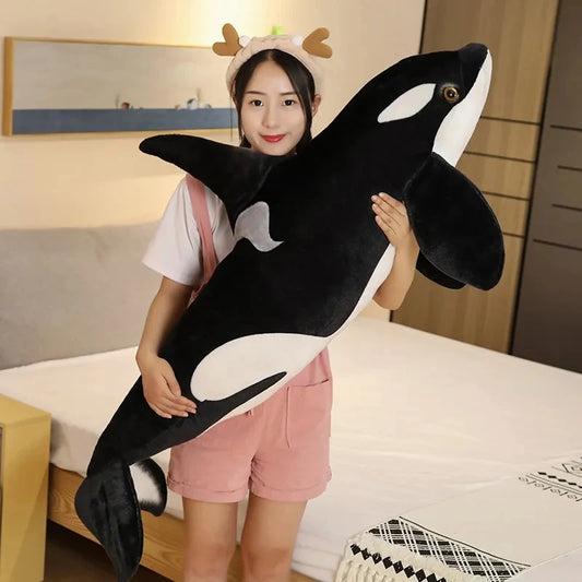 Giant Large 50/75/130cm Orca Killer Whale Plush Stuffed Toy Cartoon Soft Pillow Cushion Cute