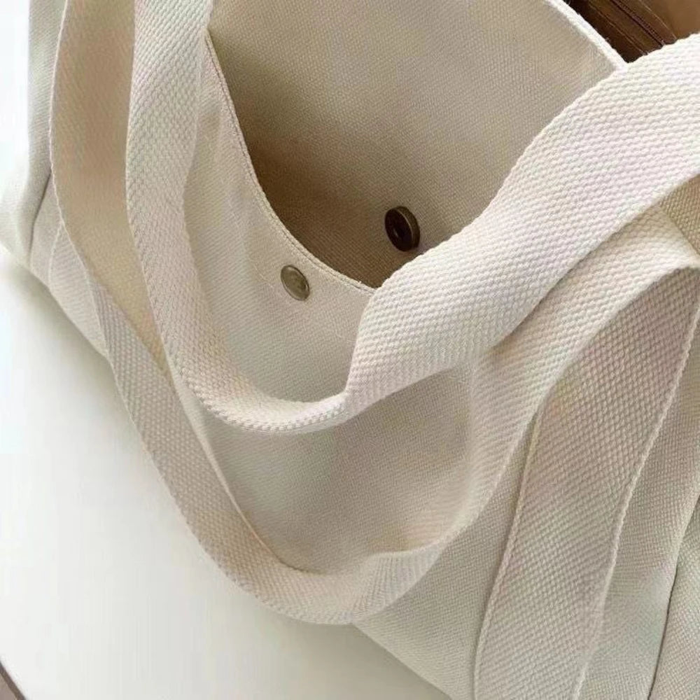 Large Capacity Canvas Tote Bag – Everyday Shoulder Bag for Work, School & Shopping