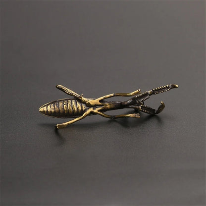 Vintage Copper Mantis Miniature – Decorative Tea Pet & Plant Pot Ornament