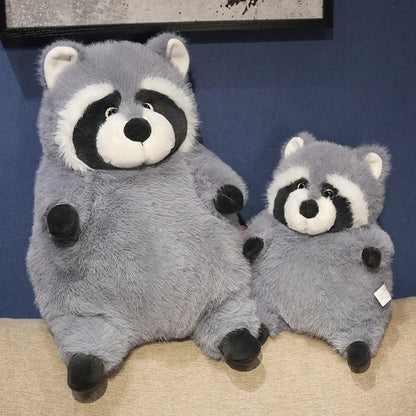Large Grey Raccoon Plush Toy – Soft Stuffed Animal Pillow Toy (22cm, 35cm, 45cm) - Trash Panda Wildlife Plush