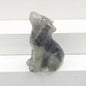 Crystal Howling Wolf Figurines – Hand-Carved Natural Stone Animal Wolves Figures for Chakra Energy Healing & Home Décor