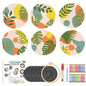 DIY Punch Needle Coaster Set Kit – Make 6 Flower Plant Design Coasters Multiple Design Choice Craft Embroidery