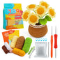 DIY Beginners Crochet Potted Flower Plant Kit – Lavender,Tulips, Daisies, Sunflowers