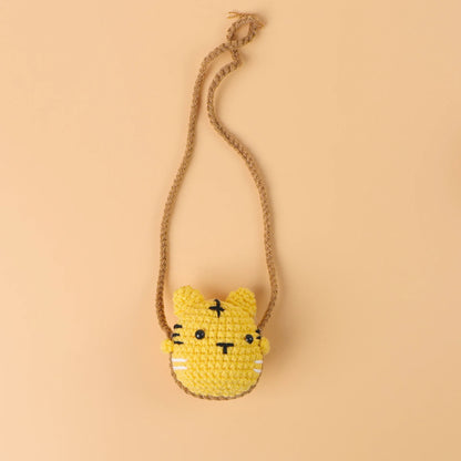 Cute Crochet Knitted Animal Swing Hanging Decoration for Car Home Bag Charm Gift